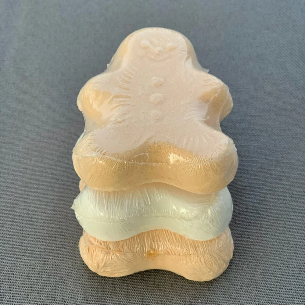 Gingerbread Man Shaped Bath Bombs ~ Set of 3